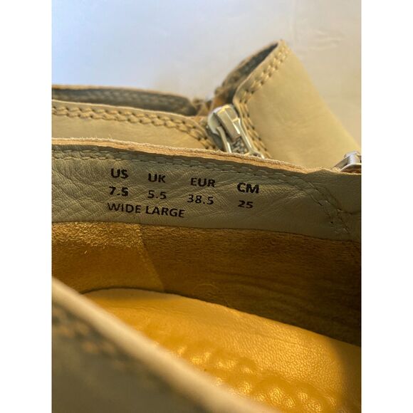 Hush Puppies Leather Side Zipper Botties Women Size 7.5W - Picture 8 of 11